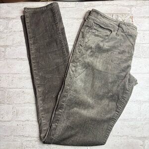 Paige Grey Gray Velvet Pants Skinny 28